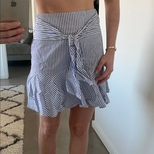 Club Monaco Skirt Blue Stripe
